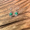 Malachite Silver Plated Earrings