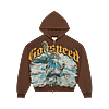 Godspeed  Chrome Liberty Zip Hoodie V2 (Brown Wash)