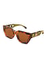 Powder Luxe Zelia Sunglasses Tortoise Shell/Olive