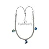 925 Sterling Silver Natural Crystal Cut Bolo Bracelets Chip Beaded With Charm