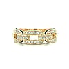Yellow Gold Diamond Paperclip Ring