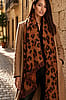 Gloria Leopard Embellised Oversized Blanket Scarf