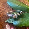 Two Finger Ring with Faceted Aquamarine