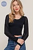 Mesh Sleeve Long Sleeve Top