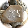 Engraved Rock: 'You Are My Rock' | Inspirational Quote | Word Stone