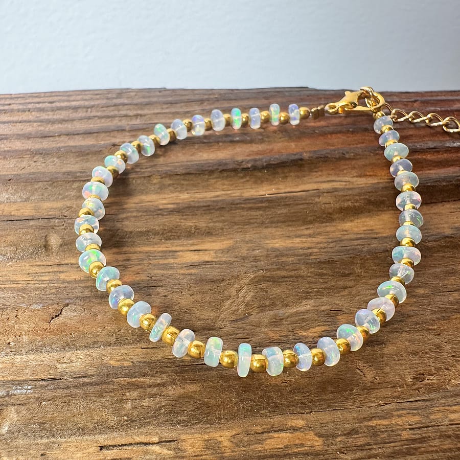 Natural Ethiopian Fire Opal Bracelet