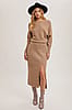 Latte Midi Knit Sweater Dress