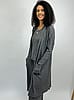 Cashmere Rib Duster - Charcoal