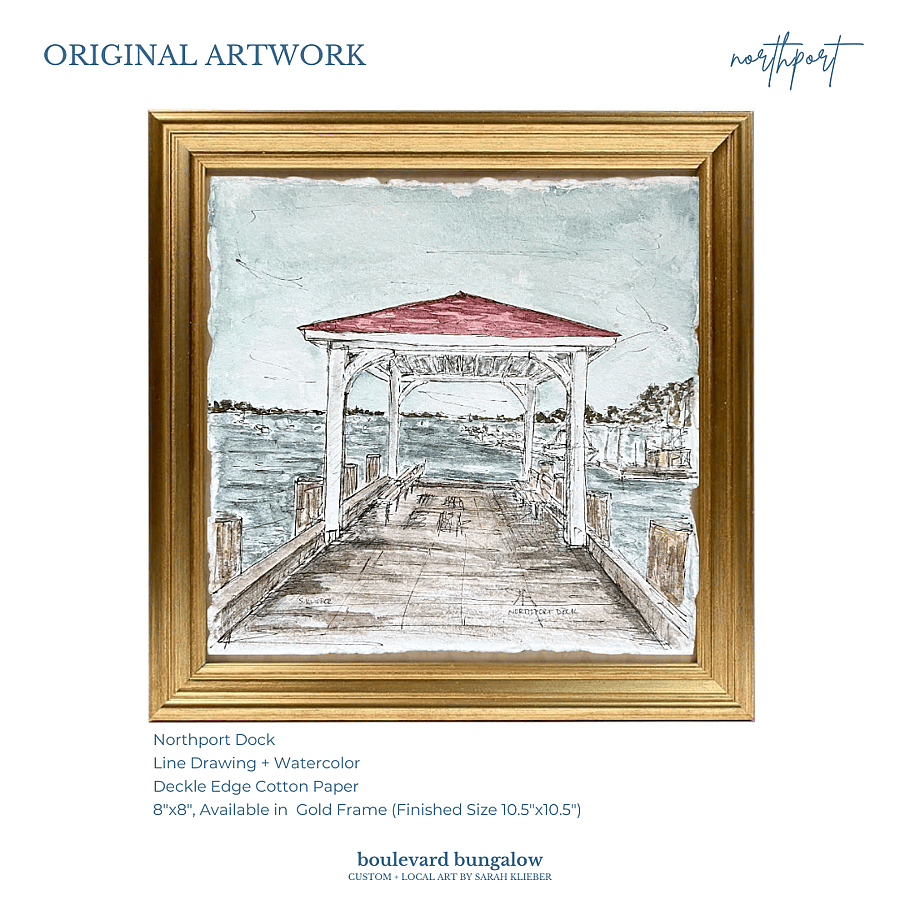 Northport - Northport Dock Gold Frame 8x8 