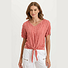 XCVI Curine V-Neck Cherry Fizz