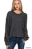 Charcoal Sweater Weather Knit Top