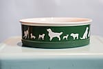 Green Bone Dry Dog Print Bowl
