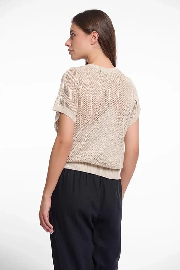 Birch Open Knit S/S Top