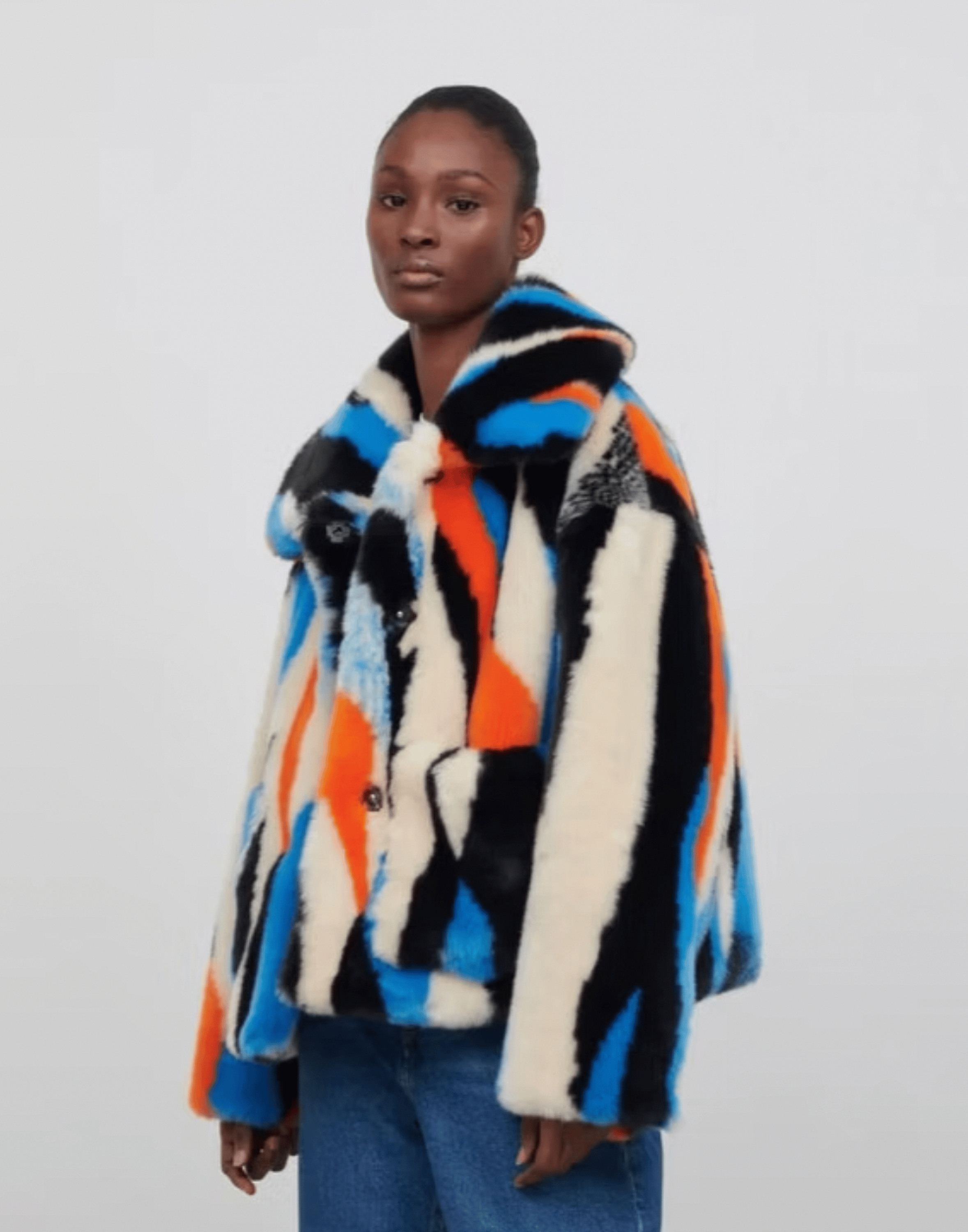 JKT Abstract Faux Fur