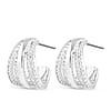 Multi Row Hoop Earring - Silver