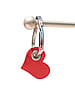 Red Leather Heart Keychain