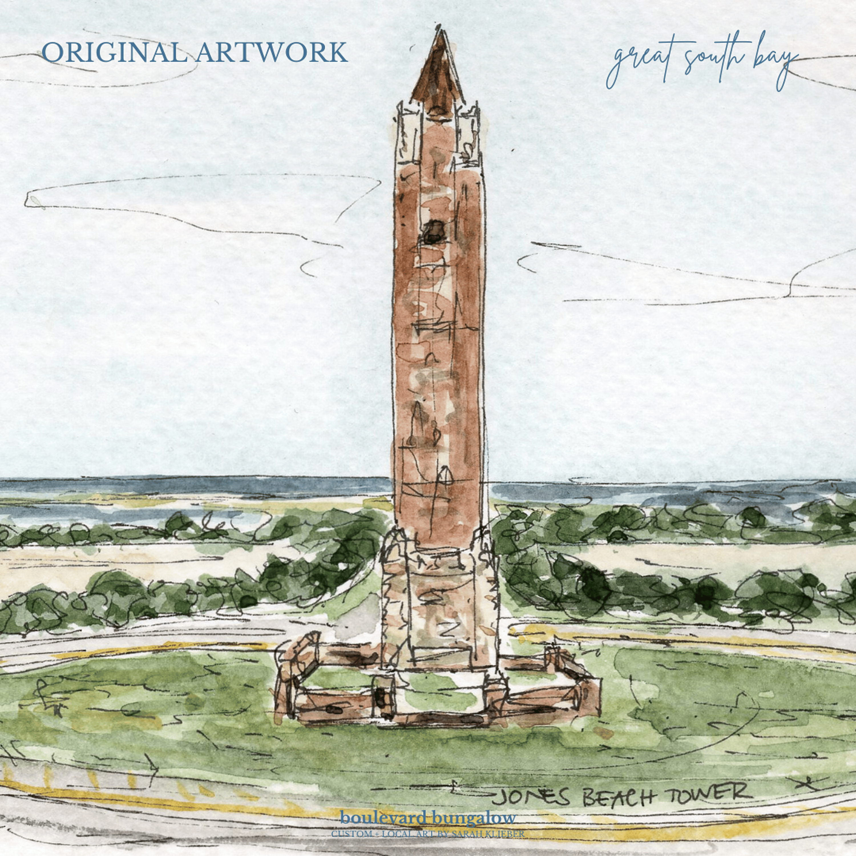 Great South Bay Collection - Jones Beach Pencil 4"x6"