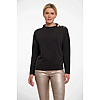 Wide Top Long Sleeves Mock Black