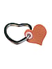 Peachie & Pink Leather Heart Keychain 