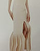 Heavy Crepe Long Length Skirt with Panels