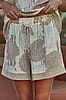 By Together Taupe Seashell Print Shorts