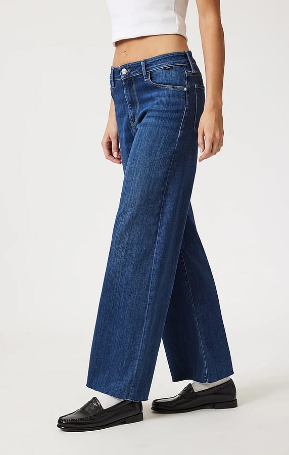 Mavi Paloma Mid Rise Brushed Wide Leg Denim