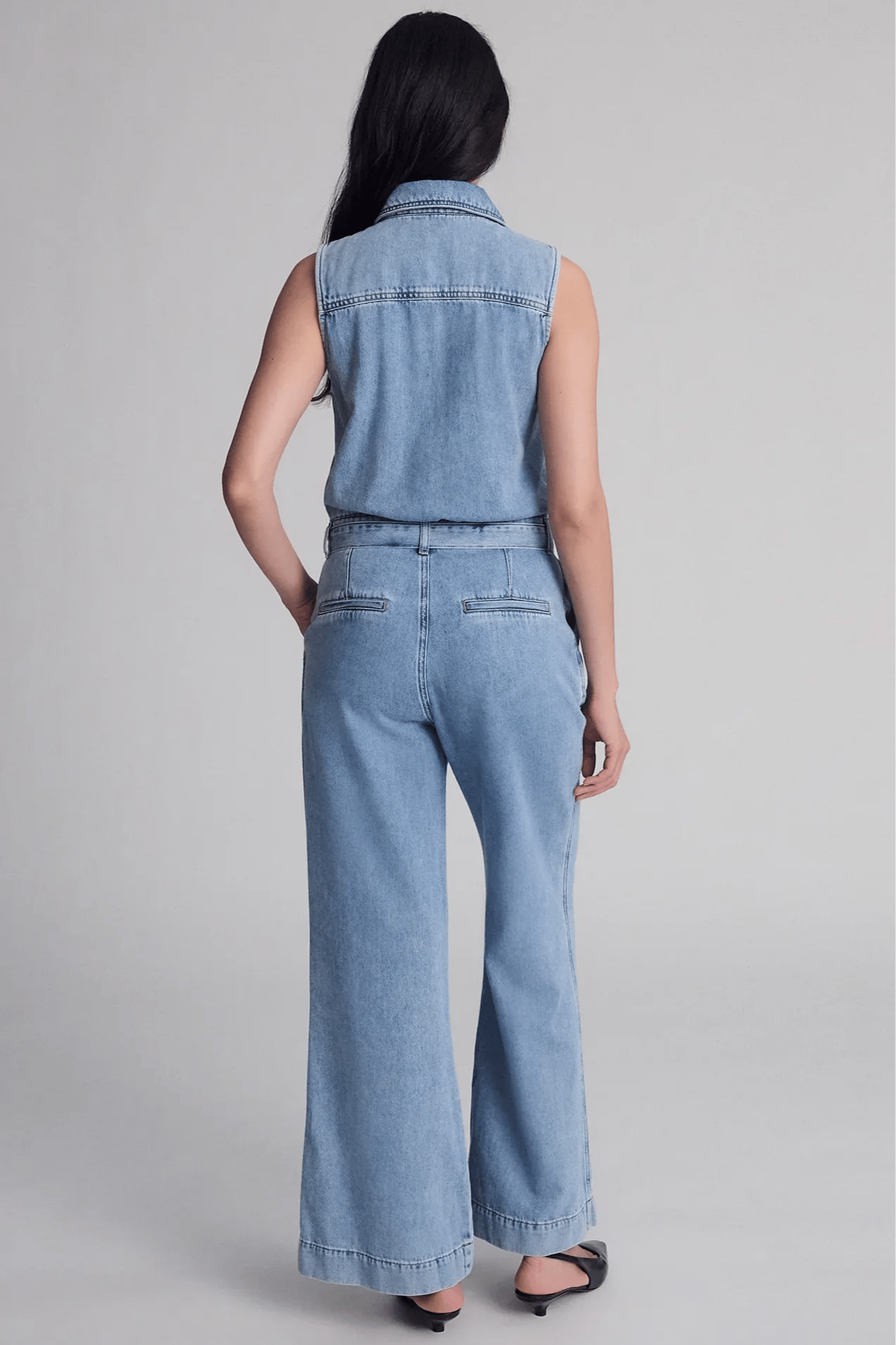 Elana Denim Jumpsuit LT Well Blue