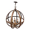Currey & Company Organic Modern Large Axel Orb Wood Chandelier