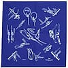 Printed Image Knots Bandanna-Royal Blue