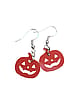Small Jack O Lantern Leather Earrings