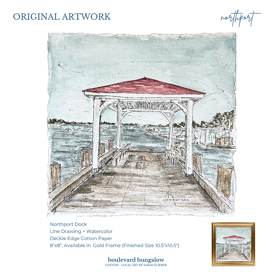 Northport - Northport Dock Gold Frame 8x8 