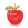 Gold Enamel Red Cherries Charm