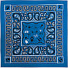 Printed Image Paisley Tracks Bandana-Royal Blue