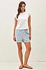 Be Cool Off White Cap Sleeve Crew Neck T-Shirt