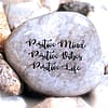 Engraved Rock: 'Positive Mind, Positive Vibes, Positive Life' | Inspirational Quote | Empowerment Word Stone