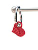 Red Texture Leather Heart Keychain