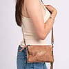 Amsterdam Heritage Murk | Full Grain Leather Crossbody Bag Women with Strap: Natural