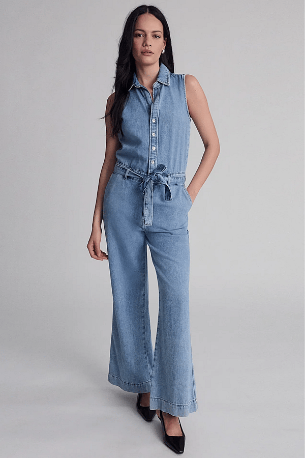 Elana Denim Jumpsuit LT Well Blue
