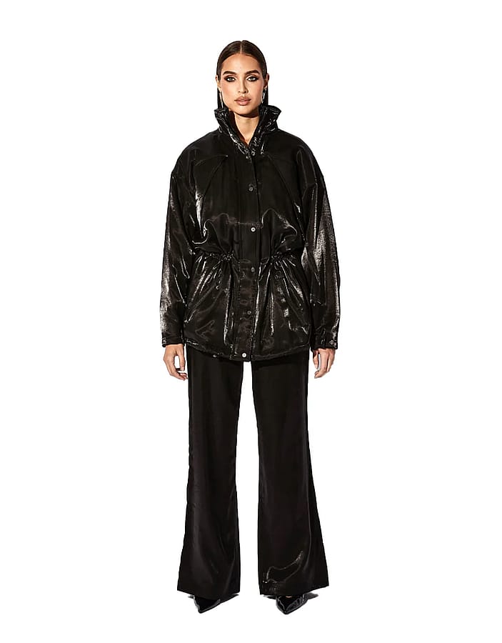Cinched Waist Wide Leg Pant