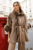 Clara Taupe Faux Fur Wrap Coat
