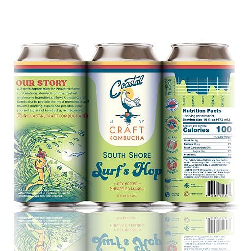 Coastal Craft Kombucha South Shore Surf's Hop