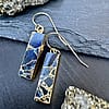 Dark blue agate earrings
