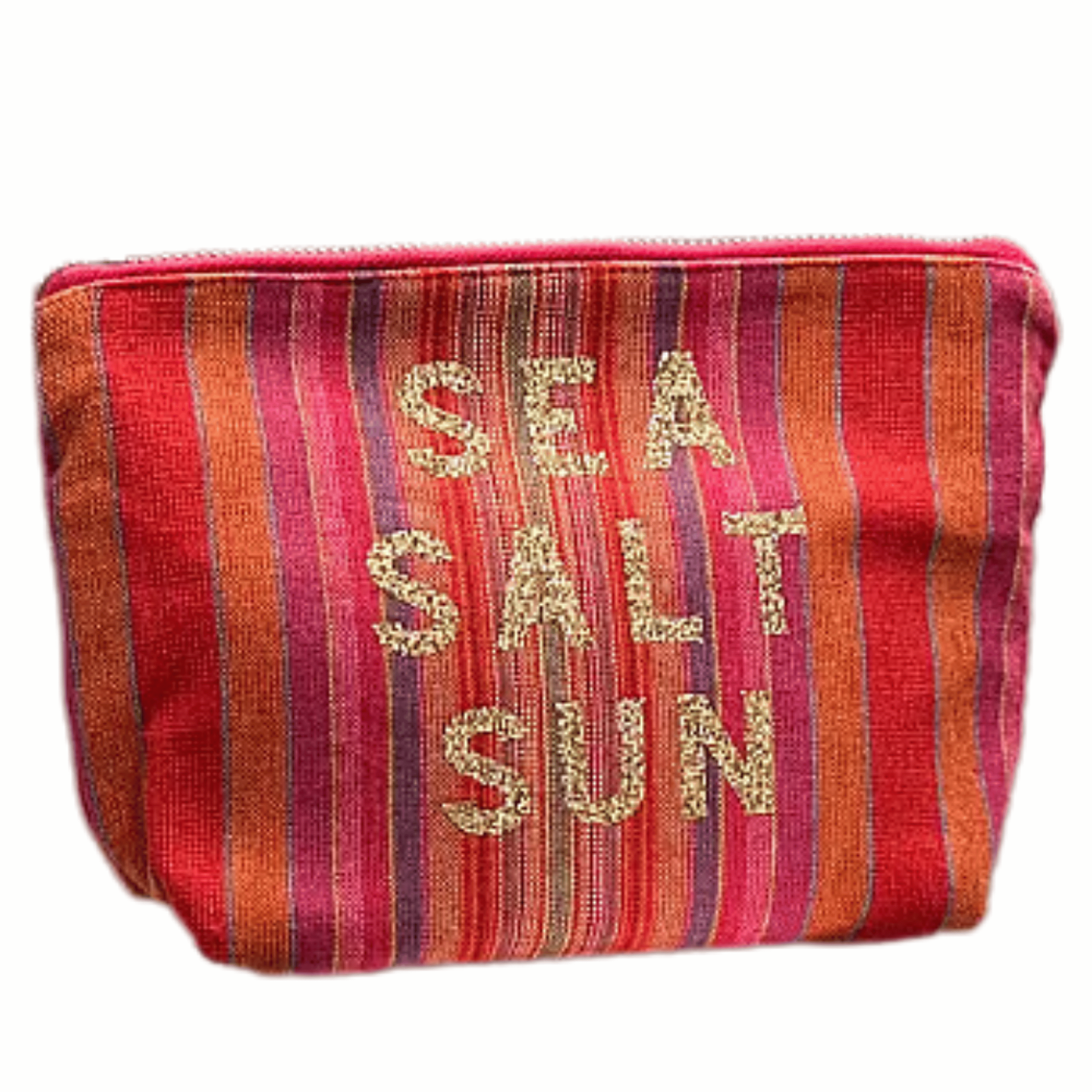Quilted Koala Pink Striped Sea-Salt-Sun Pouch