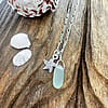 Seafoam Seaglass & Starfish Charm Necklace