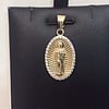 10k Yellow real solid GOLD cz MEDALLION pendant SAINT Jude Thaddeus pray for us 3.60gr