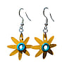 Sunburst Leather Earrings