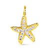 CZ Starfish Charm - Gold