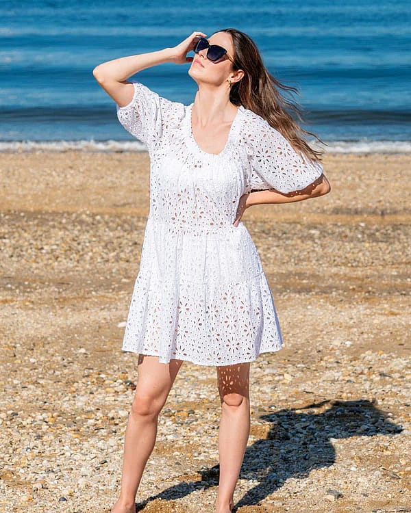 Kelly Dress Fresh White Seaside Eyelet