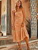 Stunning cream and mustard bodycon maxi