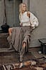 Promesa Stone Tonal-Stripe Smocked Drop-Waist Maxi Skirt
